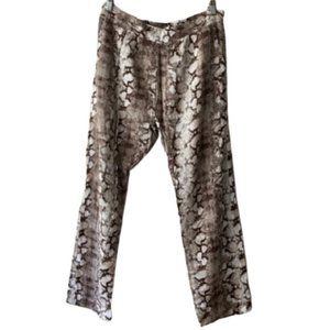 Python Snake Animal Print Rayon Pants L/XL